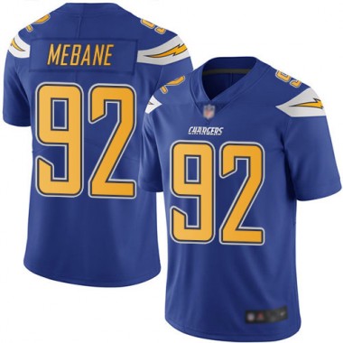 Los Angeles Chargers NFL Football Brandon Mebane Electric Blue Jersey Men Limited #92 Rush Vapor Untouchable